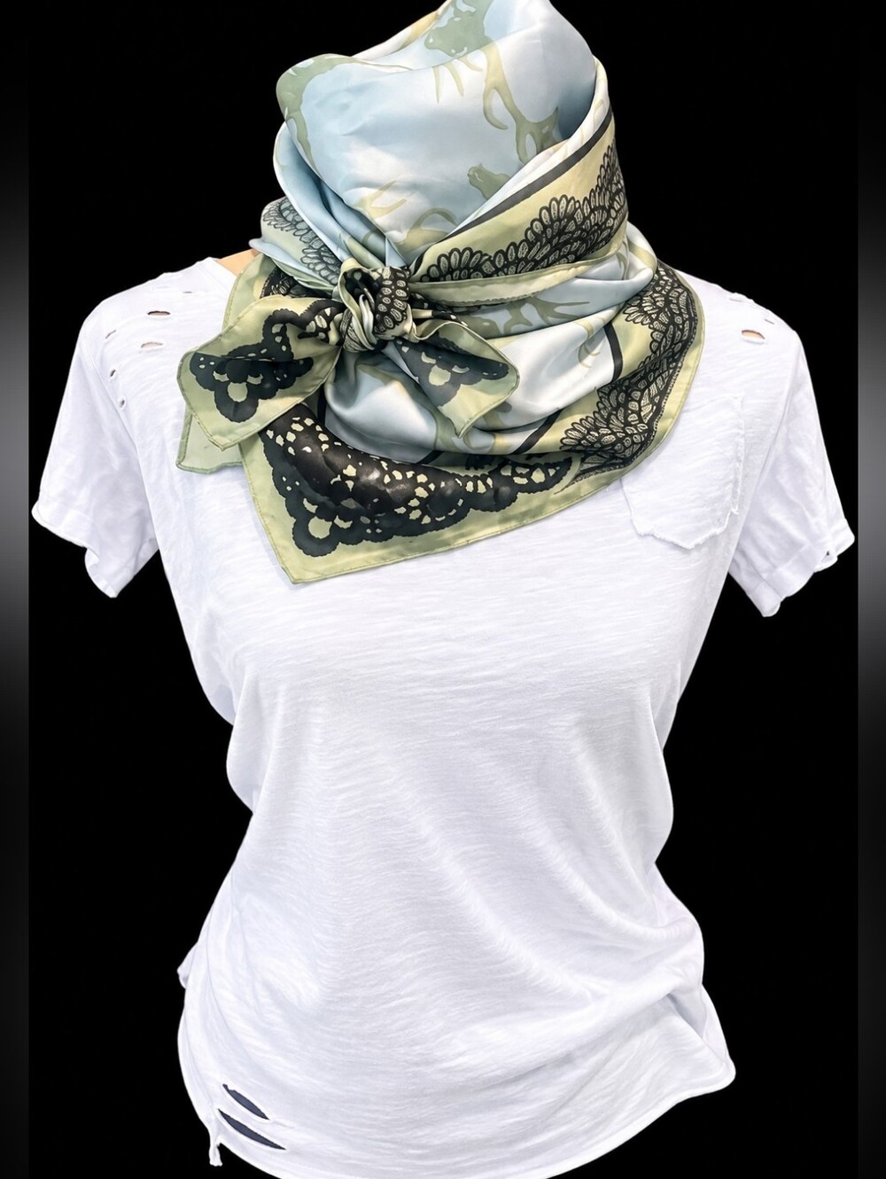#1940 A Rare Bird Ripped Tattered Tee (White)